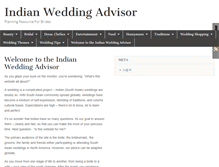 Tablet Screenshot of indianweddingadvisor.com